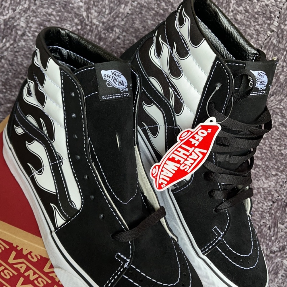 Vans Sk8-Hi Flame Black/White WMNS - Picture 8 of 16